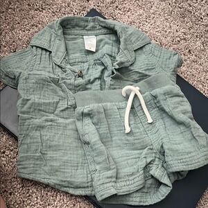 Green Two-Piece Outfit